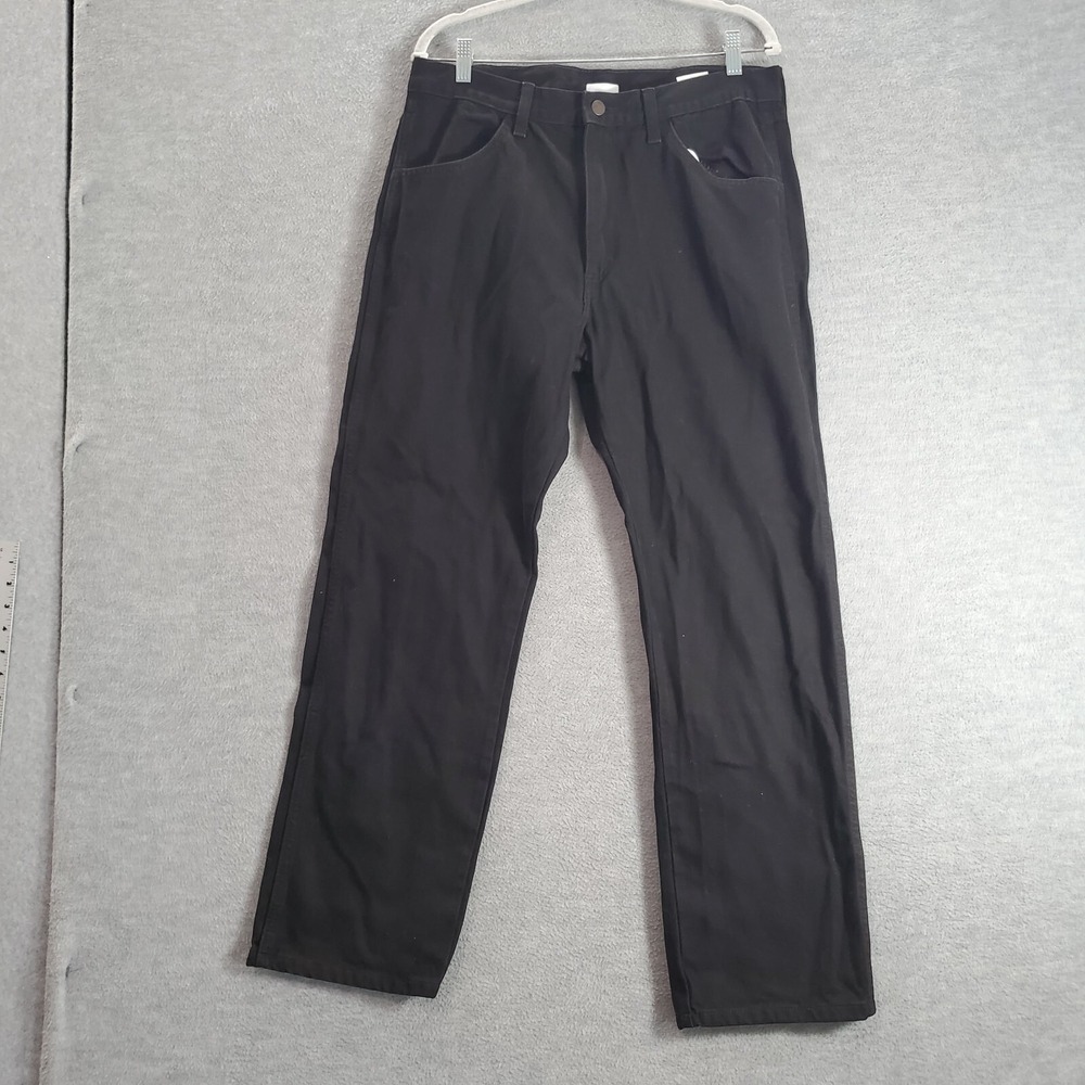 Rustler Wrangler Men Jeans 34x30 Black Denim Straight Pockets NWT